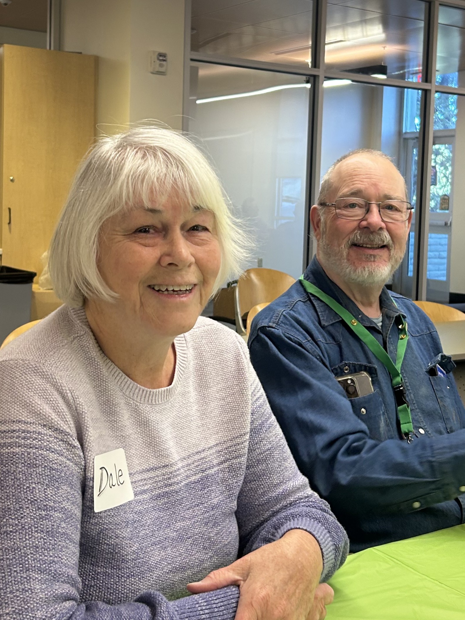 Smiling man and woman