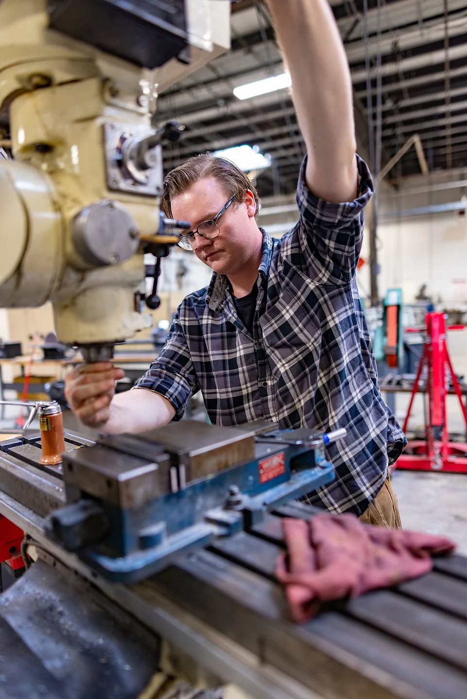 Advanced manufacturing student